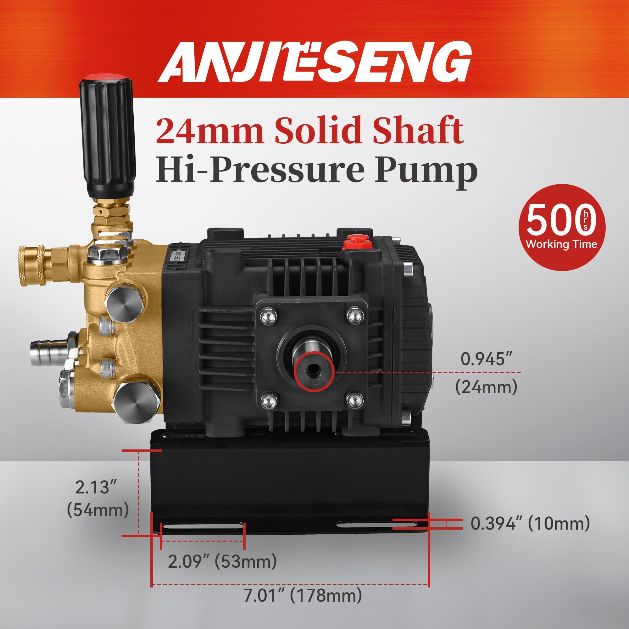 Amazon.co.jp: ANJIESENG 高圧洗浄機ポンプ 4400 PSI 水平高圧洗浄機